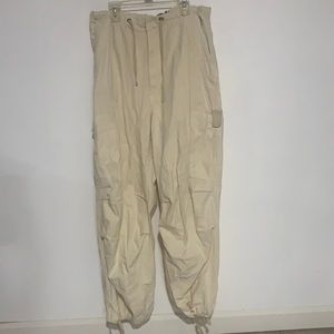 Jaded London Ecru parachute pants.